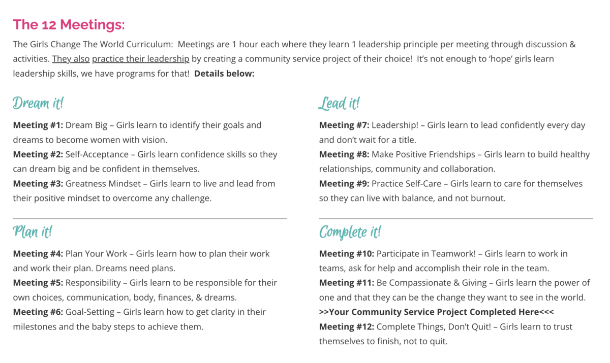 The 12 meetings